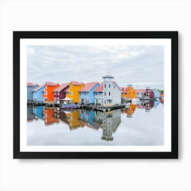 Colorful Houses On The Water Art Print