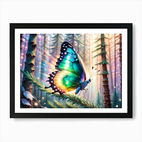 Butterfly In The Forest Art Print