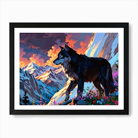 Wolf In The Mountains 1 Poster