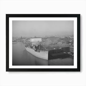 Oceangoing Boat Being Loaded With Lumber At Portland, Oregon By Russell Lee Art Print