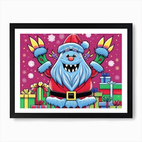 Santa Claws Art Print