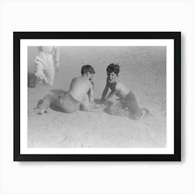 Greased Pig Race, Fourth Of July, Vale, Oregon By Russell Lee Art Print