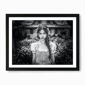 Girl In A Dress Art Print