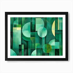 Abstract Green Painting Art Print