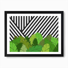Green Direction in Art Print