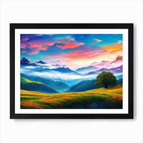 Landscape Painting 20 Art Print