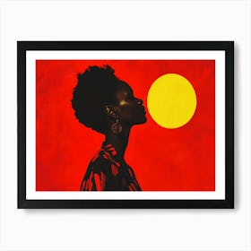 Silhouette Of A Woman 5 Art Print