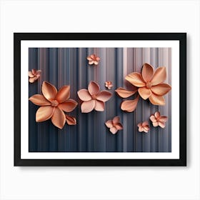 Flowers On A Wall 4 Art Print