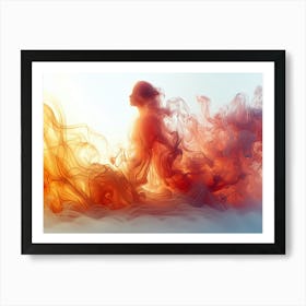 Abstract Woman In Smoke Art Print