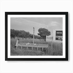 Strawberry Roadside Stand, Near Madison, Wisconsin By Russell Lee Poster