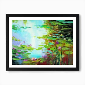 Pond and lilies Art Print