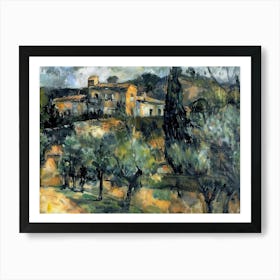 Winter Valley Painting Inspired By Paul Cezanne Art Print