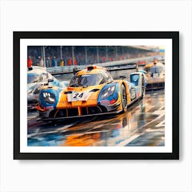 Wet Race Track Art Print