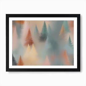 Abstract Christmas Tree 8 Art Print