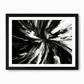 Energy Abstract Black And White 8 Art Print
