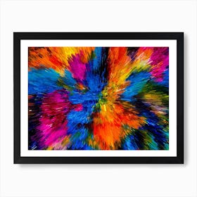 Abstract Colorful Holi Background Art Print