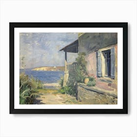 Cliffside Cadence Painting Inspired By Paul Cezanne Art Print