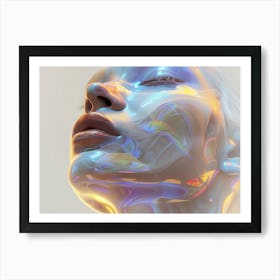 Holographic Face 1 Art Print