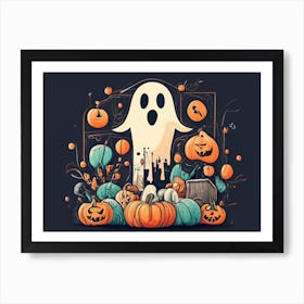 Ghost halloween painitng 03 Affiche