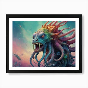 Mythical Tentacle Beast 2 Art Print