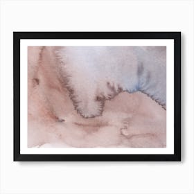Sandstorm watercolor washes abstract art painting neutral beige grey gray hotel office  Art Print