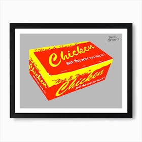 London  Chicken Box On Concrete Art Print