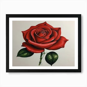 Red Rose 8 Art Print