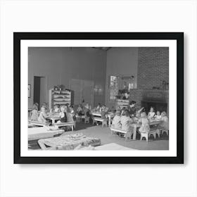 Lunch At The Nursery School At The Fsa (Farm Security Administration) Farm Family Migratory Labor Camp Art Print