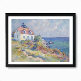 Horizon Hues Painting Inspired By Paul Cezanne Art Print