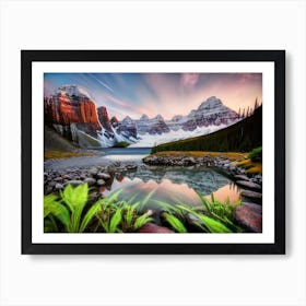 Sunrise In The Mountains 6 Art Print