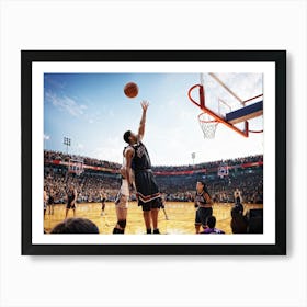 Ball Basketball Game Court People Championship Basketball Court Basket Player Sport Play (8) Art Print