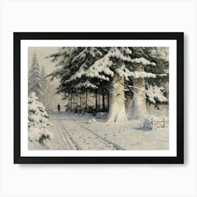 Vintage Winter Landscape III Art Print