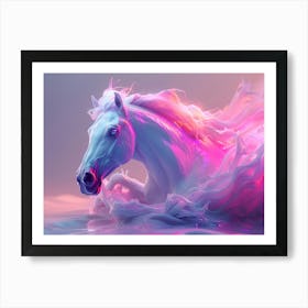 Horse In The Water Art Print