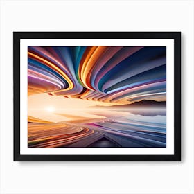 Abstracted Sunset Art Print