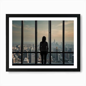 Silhouette Of A Woman Art Print