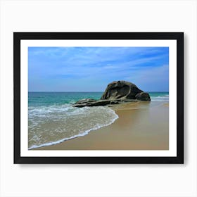 Rock Formation On The Beach Art Print