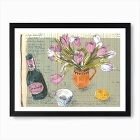 Tulips And Red Fizz Art Print