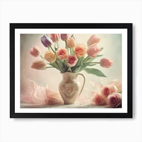 Tulips In A Vase Art Print