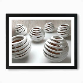 Vases In A Row Art Print