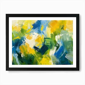 Abstract Of Yellow And Blue Art Print