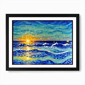 Sunset At The Beach 3 Art Print