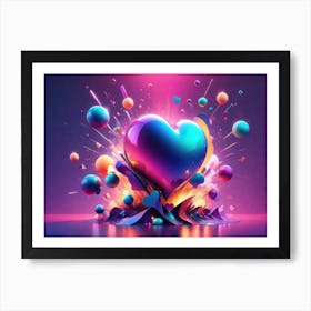 Colorful Heart Creative 15 Art Print