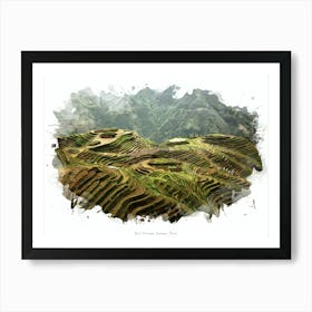 Rice Terraces, Guangxi, China Art Print