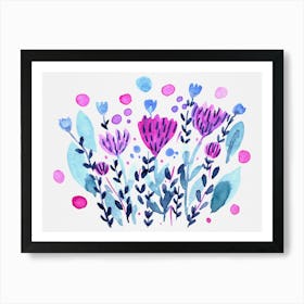 Purple Flowers Art Print