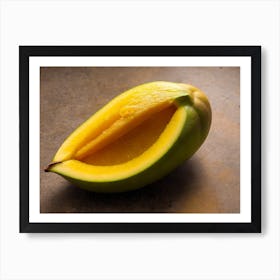 Mango Cut In Half Art Print