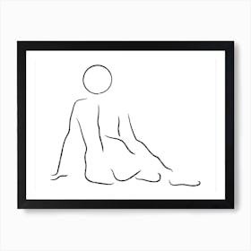 Sitting Nude 1 Art Print