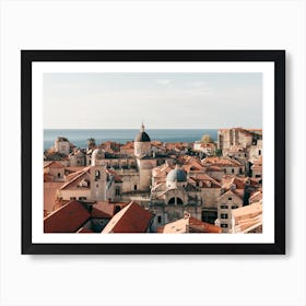 View Over Dubrovnik In Croatia Art Print