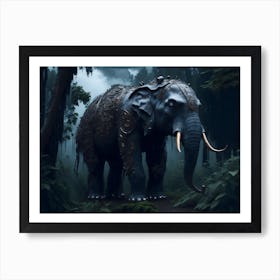 Elephant In The Forest Art Print