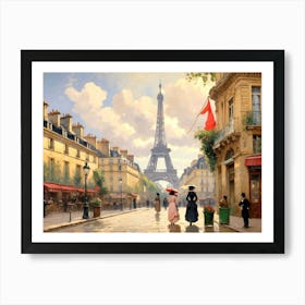 Paris Street Scene 1 Art Print