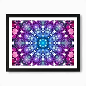 Abstraction Purple Mandala Art Print